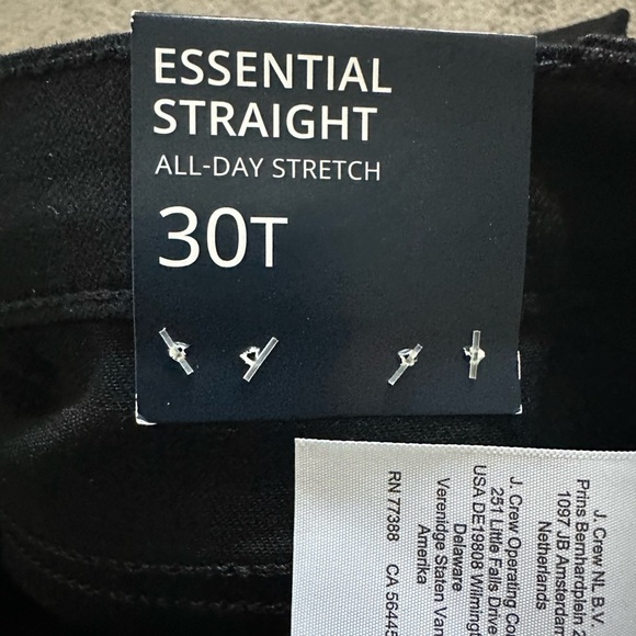 J.Crew Essential Straight Jeans in Black Size 30 Tall All Day Stretch - Picture 7 of 8
